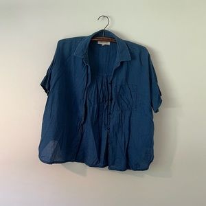 Madewell blue button down shirt